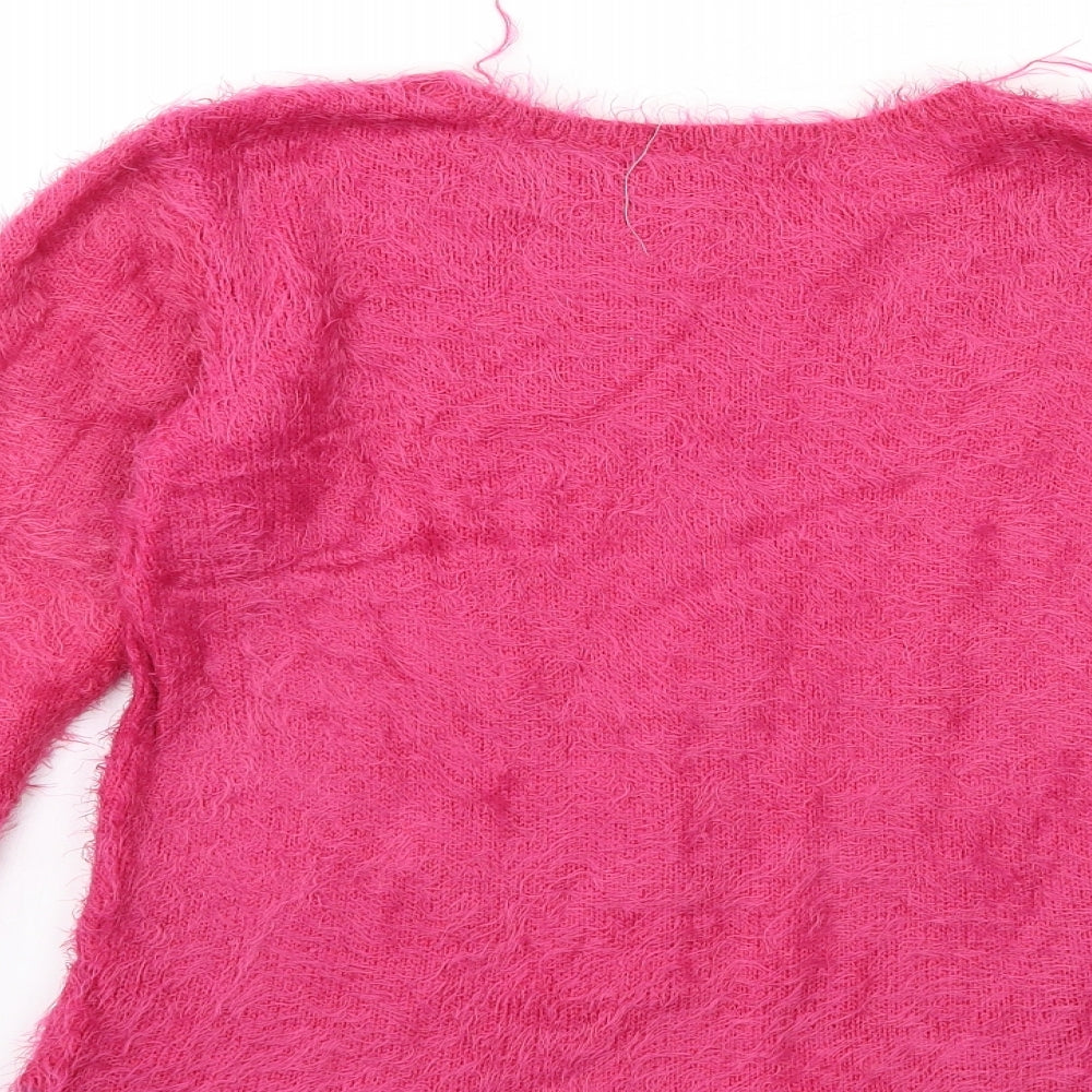 H&M Girls Pink  Knit Pullover Jumper Size 11-12 Years  - life goals