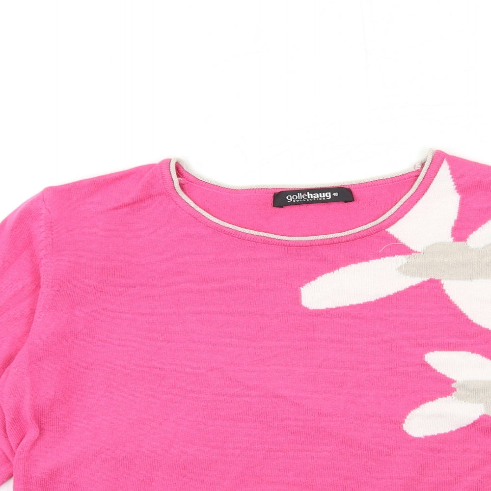 GolleHaug Womens Pink  Knit Pullover Jumper Size 12