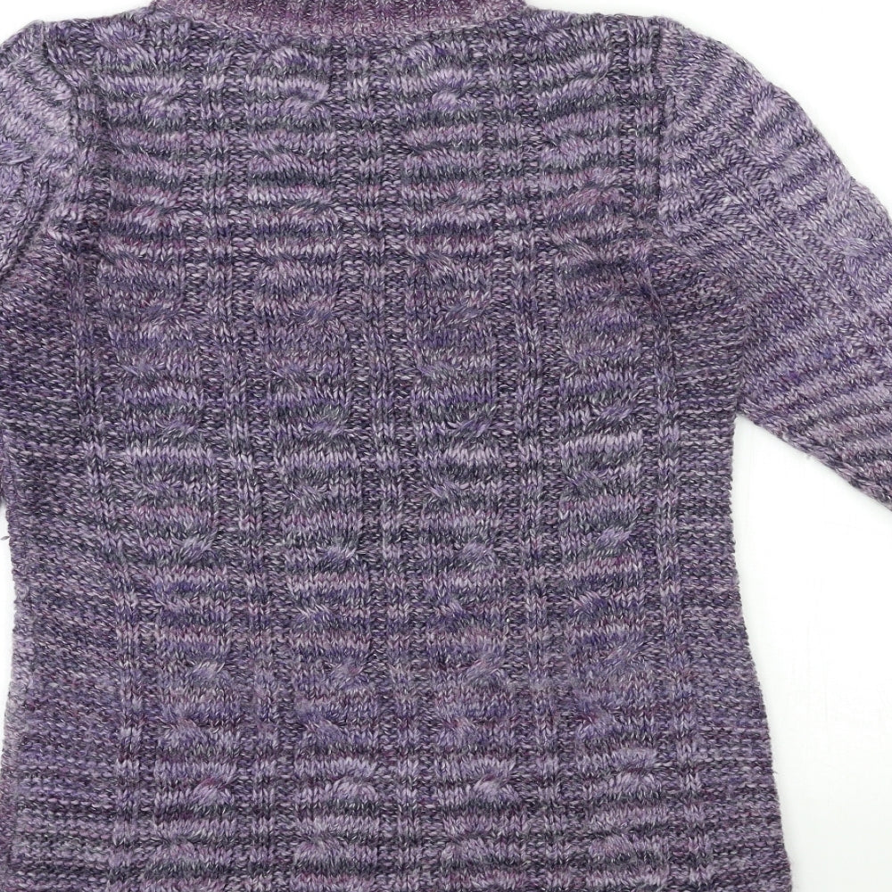 Marks and Spencer Womens Purple  Knit Pullover Jumper Size 14