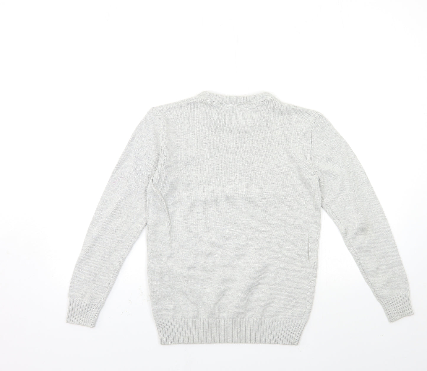 H&M Boys Grey  Knit Pullover Jumper Size 11-12 Years  - christmas jumper