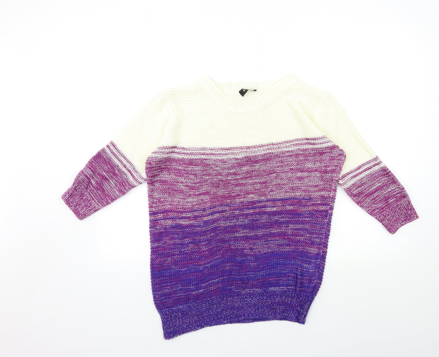 Klass Womens Purple  Knit Pullover Jumper Size M