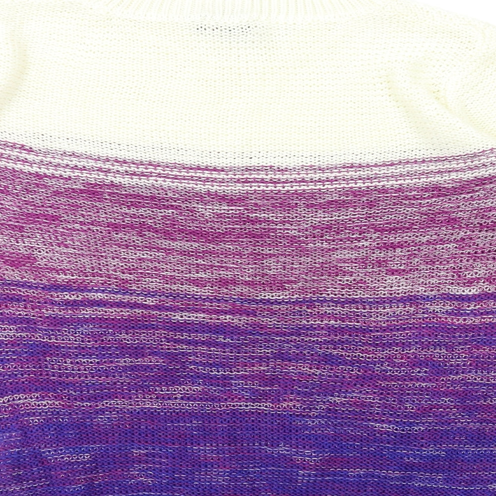 Klass Womens Purple  Knit Pullover Jumper Size M