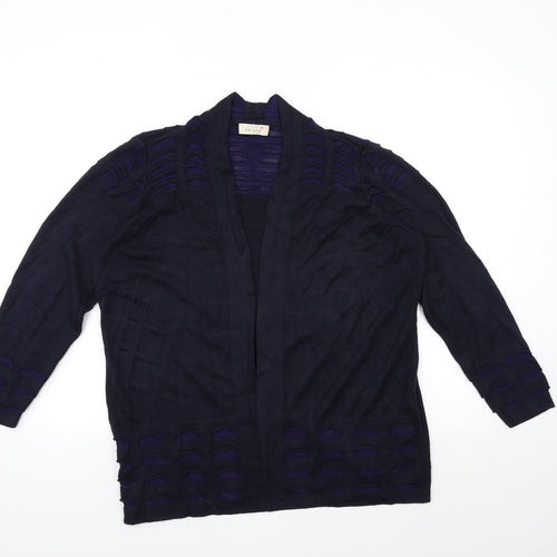 Per Una Womens Blue  Knit Cardigan Jumper Size 16