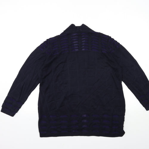 Per Una Womens Blue  Knit Cardigan Jumper Size 16