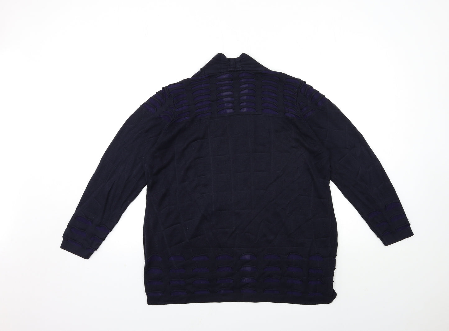 Per Una Womens Blue  Knit Cardigan Jumper Size 16