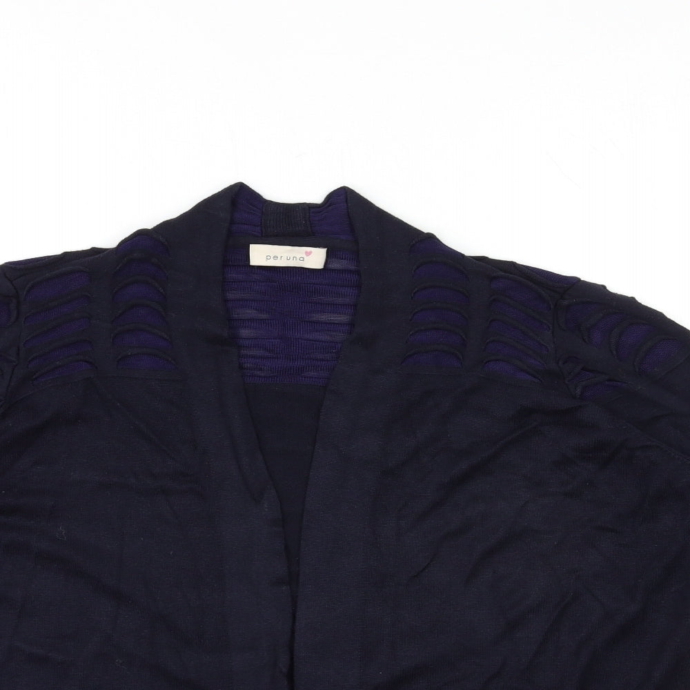 Per Una Womens Blue  Knit Cardigan Jumper Size 16