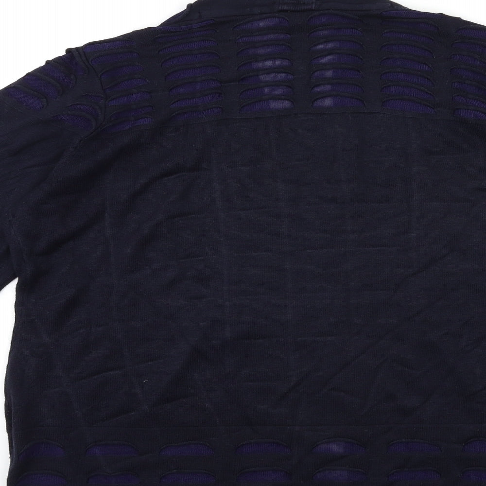Per Una Womens Blue  Knit Cardigan Jumper Size 16