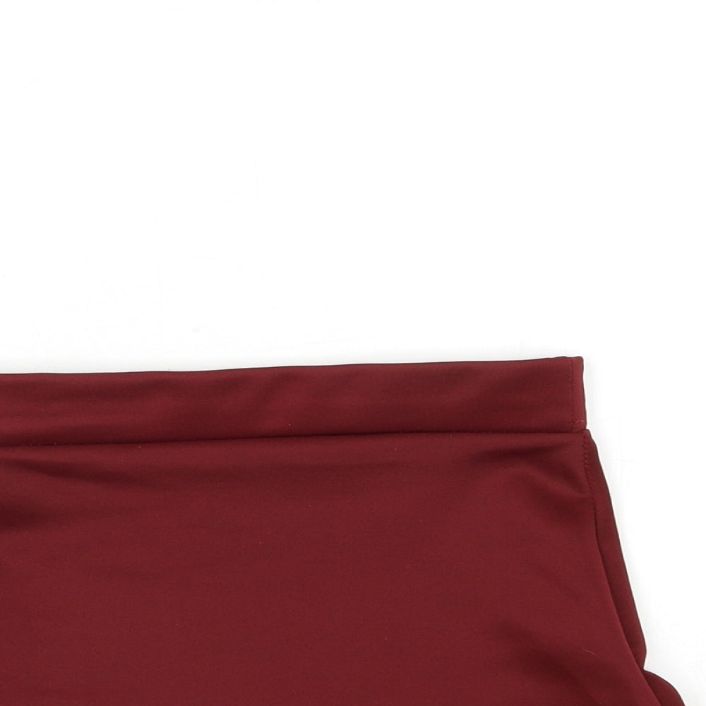 PRETTYLITTLETHING Womens Red   Mini Skirt Size 4