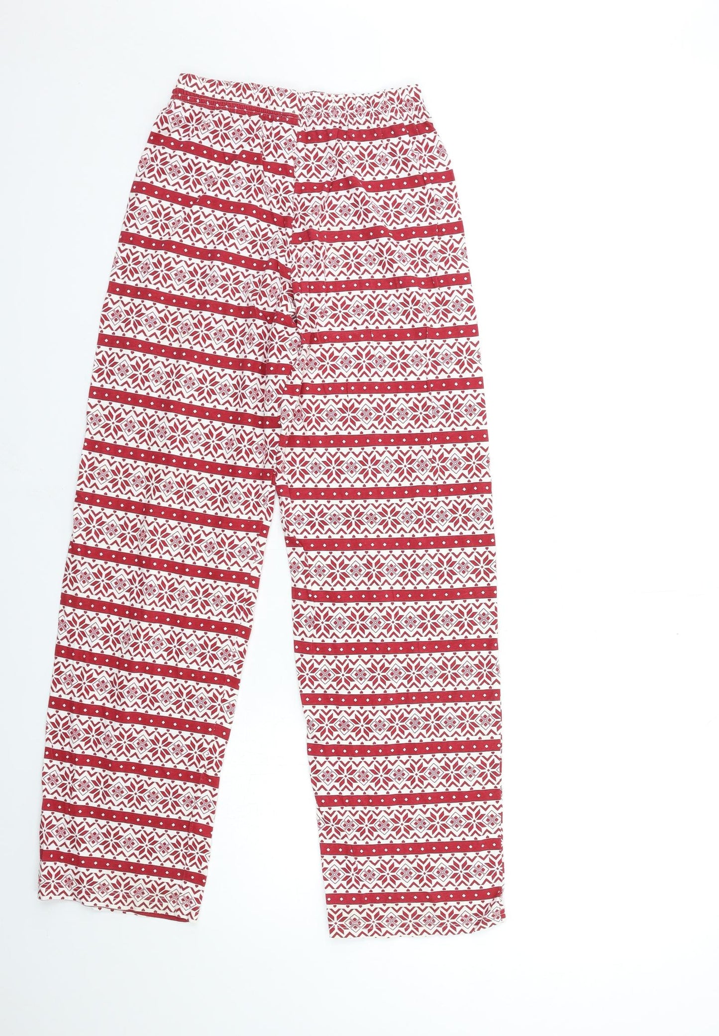 F&F Womens Red Striped  Top Pyjama Pants Size 6