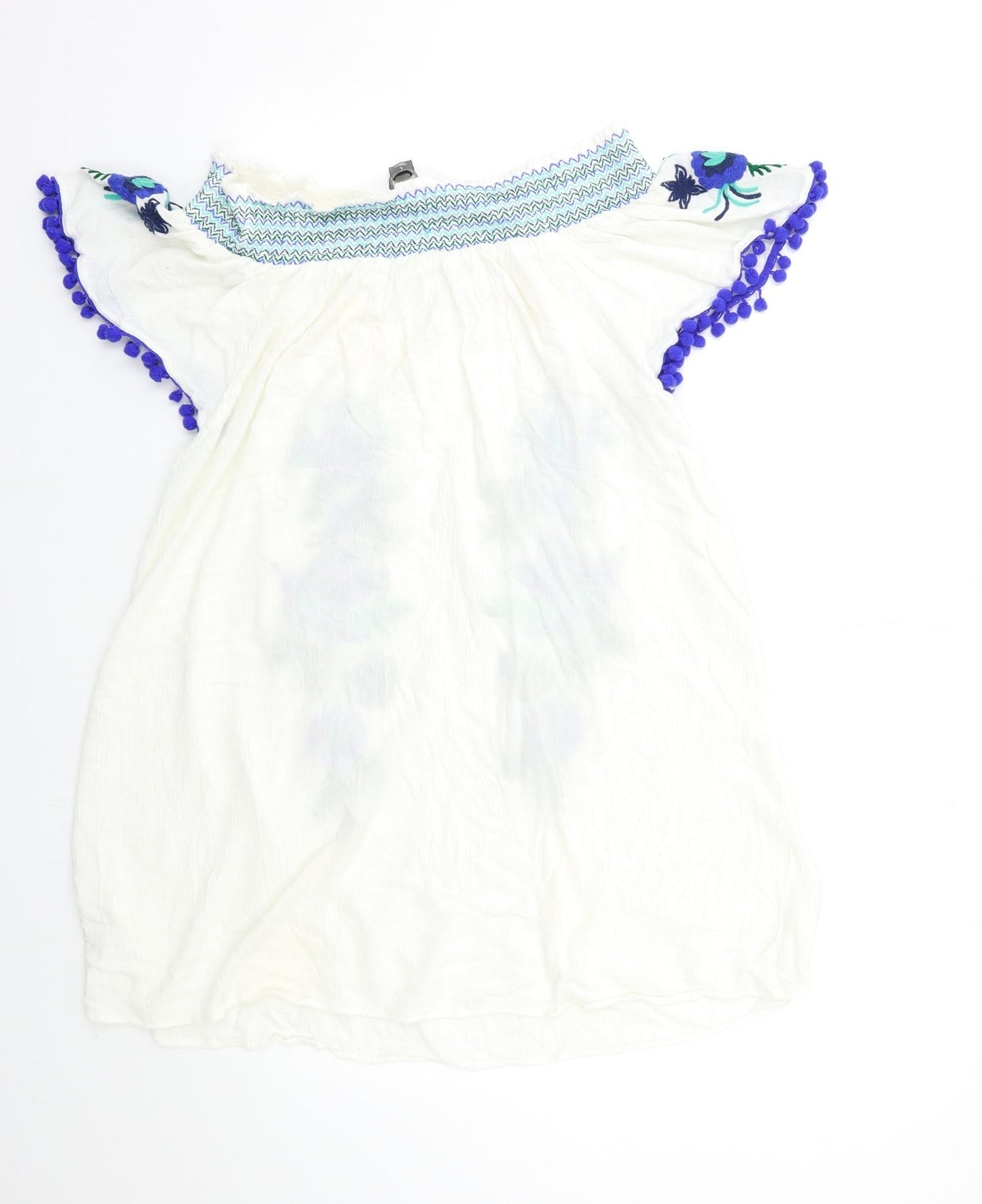 Primark Womens White Floral  Shift  Size L  - BEACH