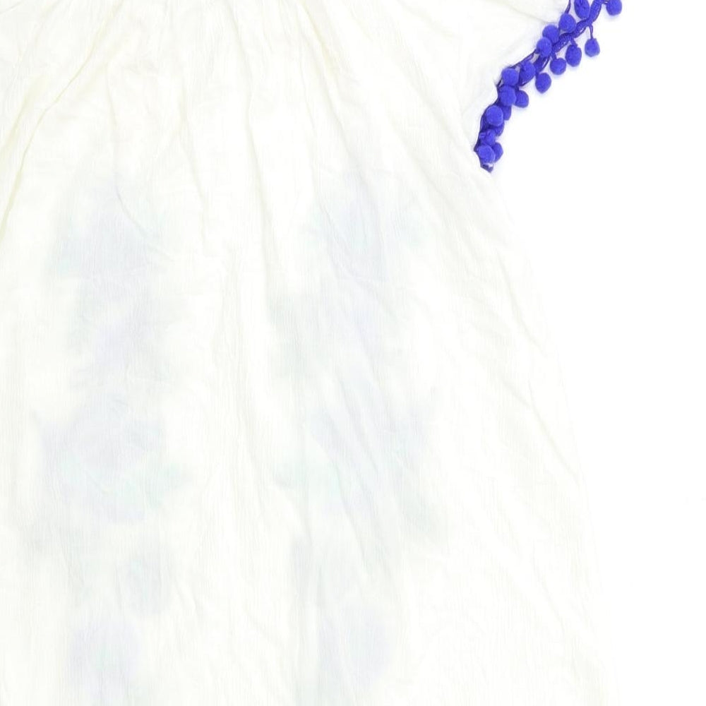 Primark Womens White Floral  Shift  Size L  - BEACH