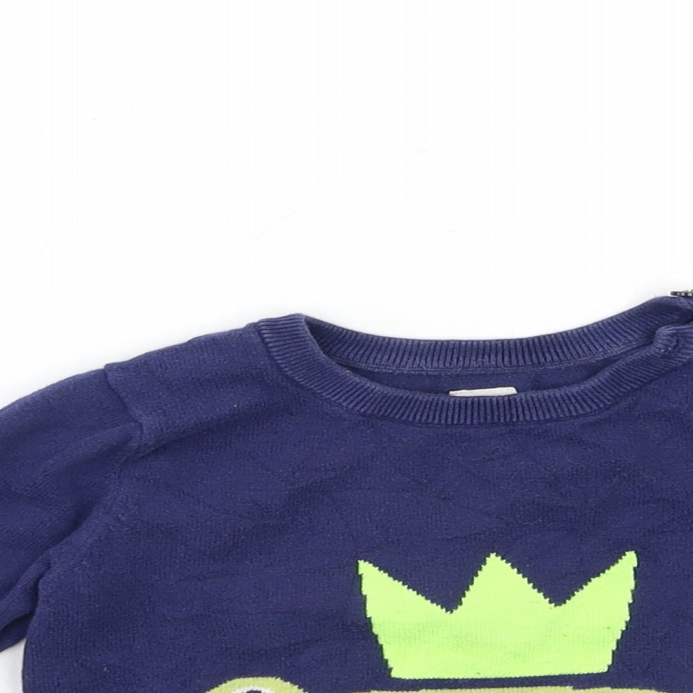 Gap Baby Blue   Pullover Jumper Size 18-24 Months  - frog