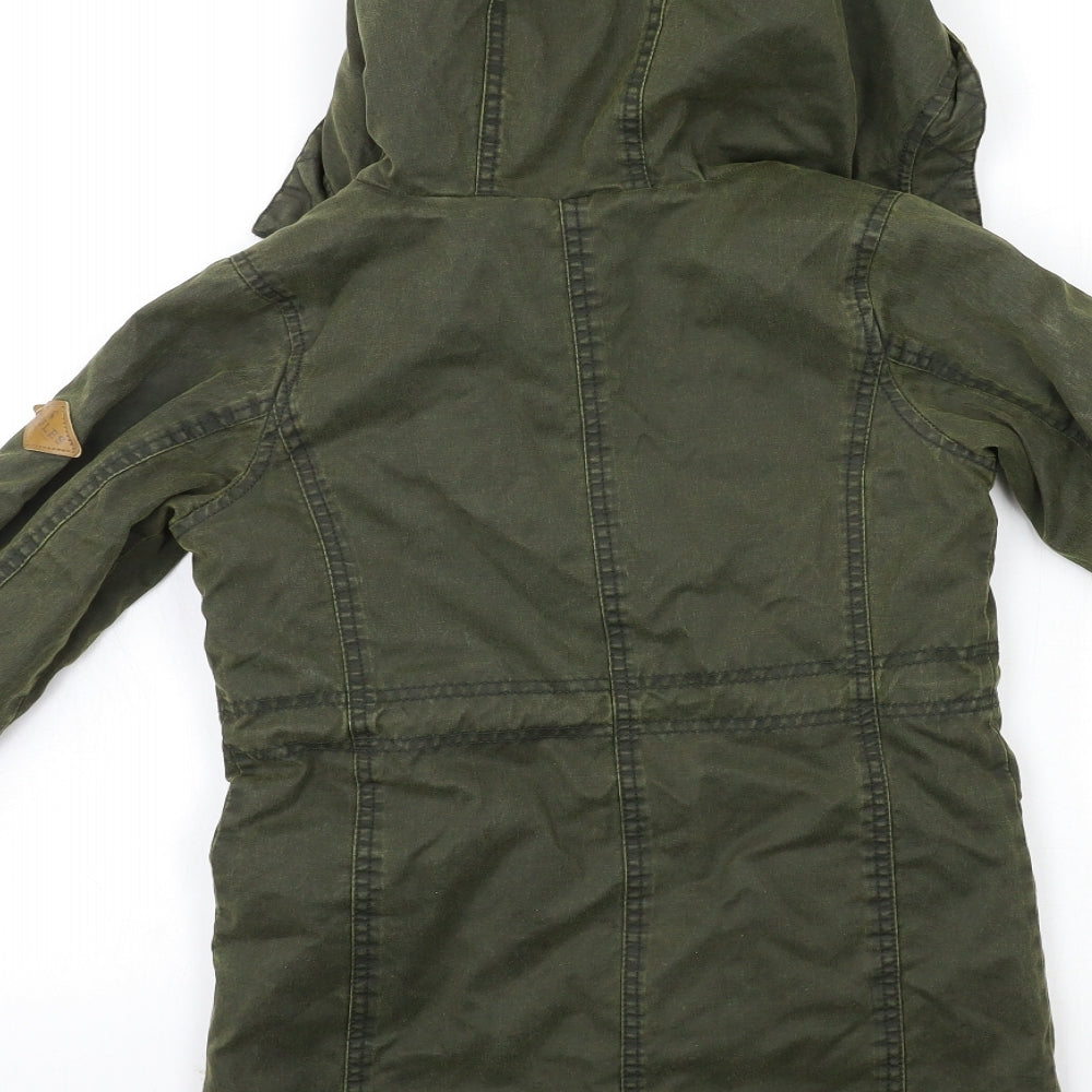 Joules Girls Green   Parka Coat Size 6 Years