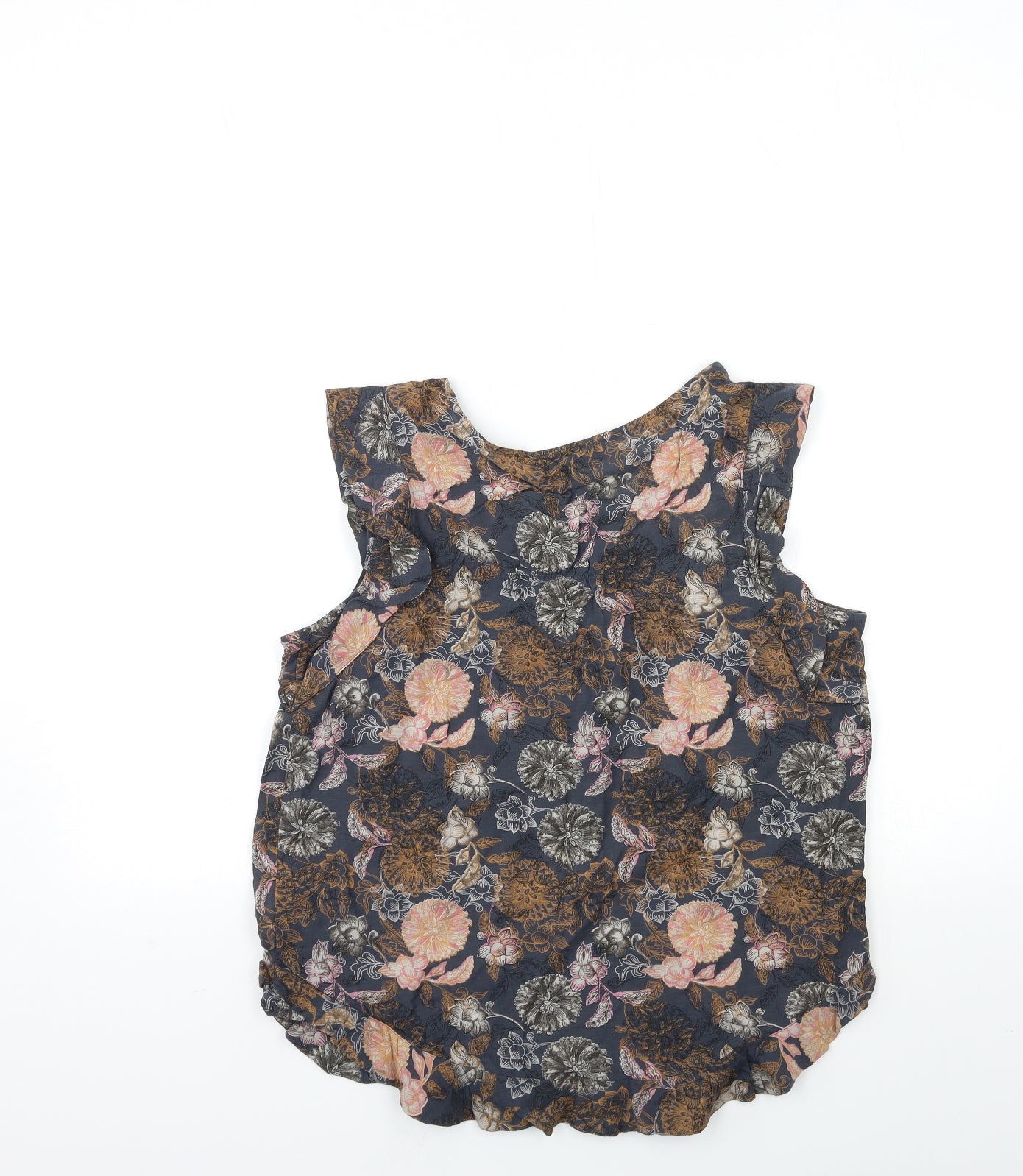 NEXT Womens Blue Floral  Basic Blouse Size 12