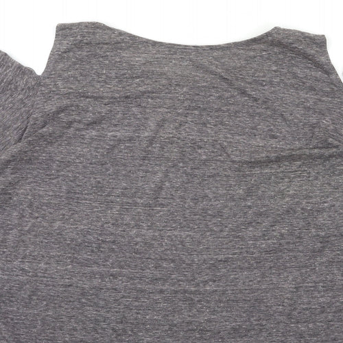 haute society Womens Grey   Basic Blouse Size L  - Open Shoulder