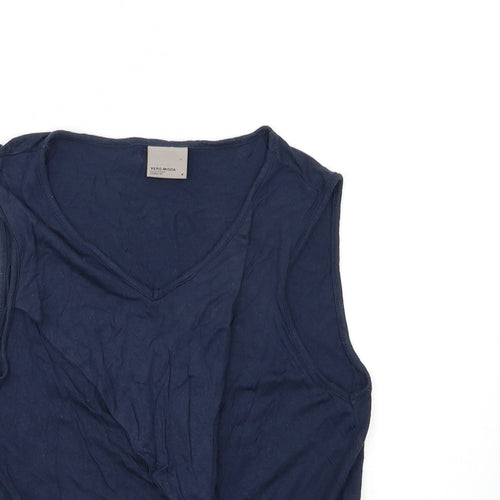VERO MODA Womens Blue   Basic Tank Size M