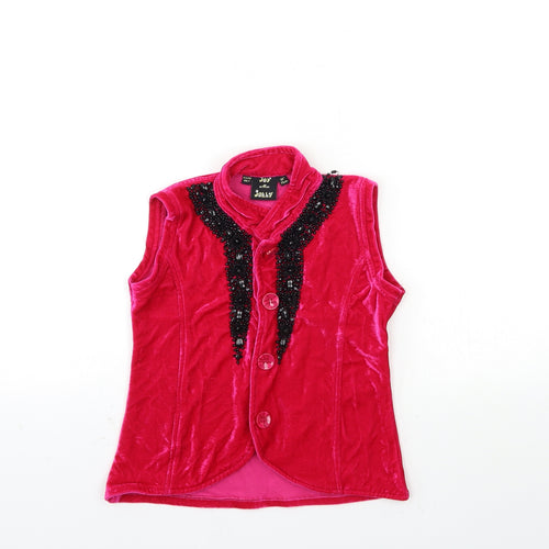 JOY & jOLLY Womens Pink  Velour Basic Blouse Size XS