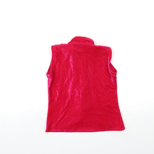 JOY & jOLLY Womens Pink  Velour Basic Blouse Size XS