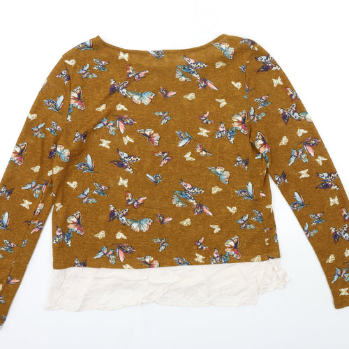 Springfield Womens Brown Animal Print  Pullover Jumper Size L