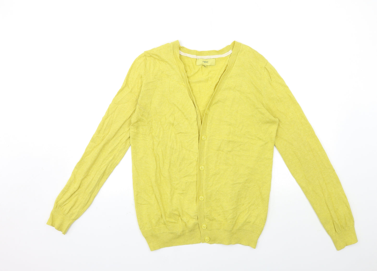 NEXT Womens Yellow  Knit Cardigan Jumper Size 10