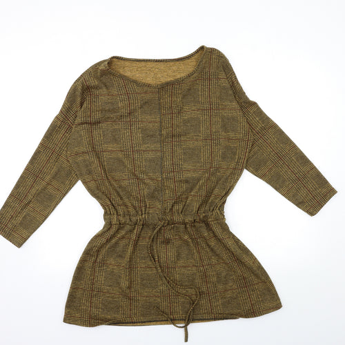 Preworn Womens Brown Check  Pullover Sweatshirt Size S