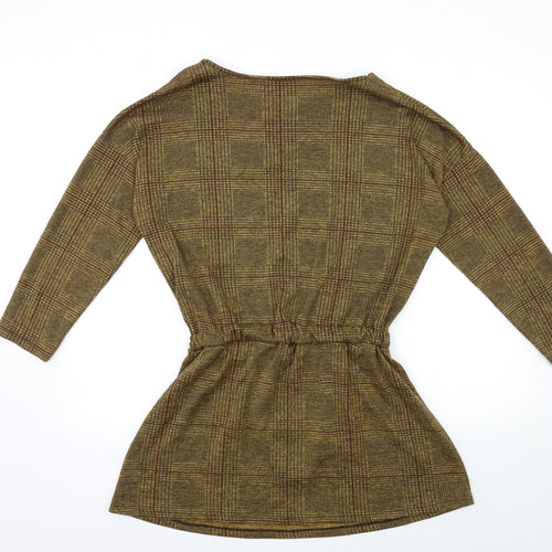 Preworn Womens Brown Check  Pullover Sweatshirt Size S