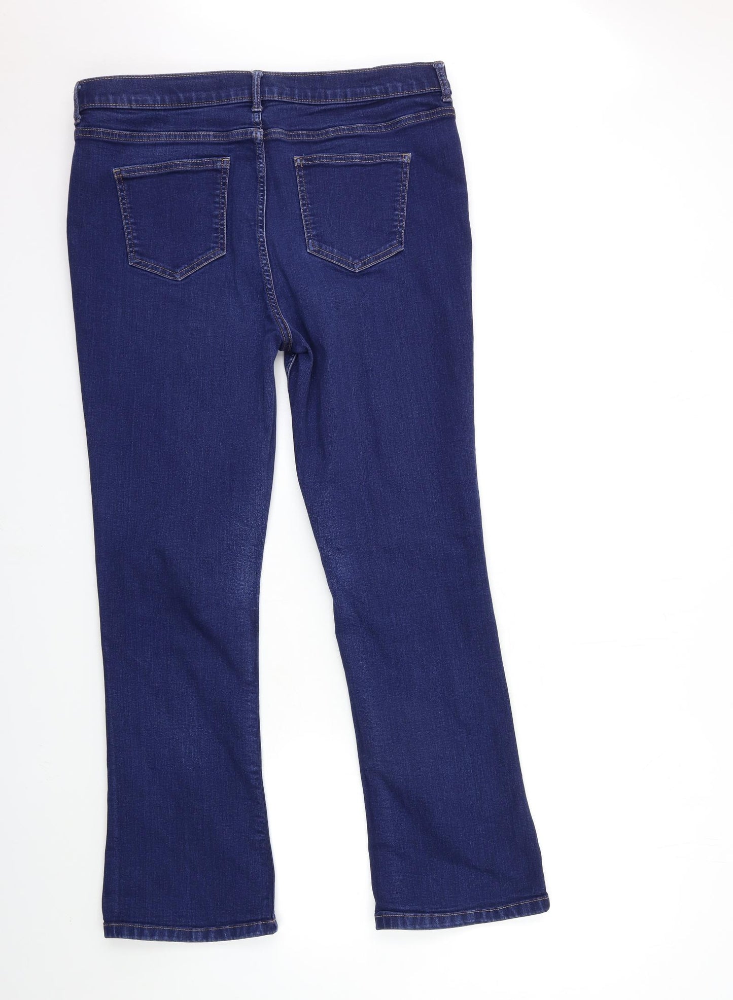 Marks and Spencer Womens Black  Denim Flared Jeans Size 18 L29 in