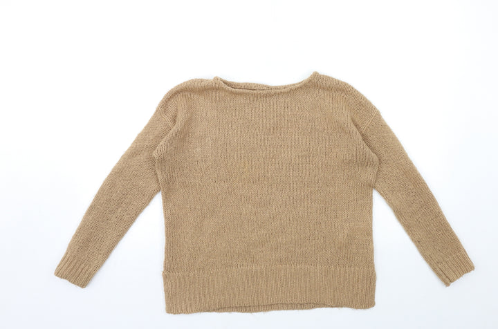 New Look Womens Brown  Knit Pullover Jumper Size S