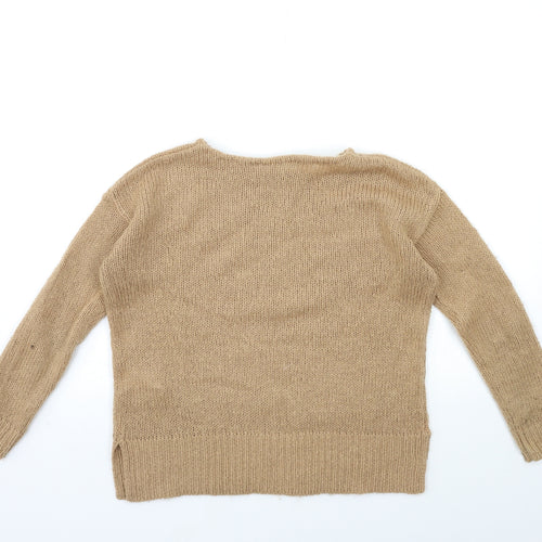New Look Womens Brown  Knit Pullover Jumper Size S