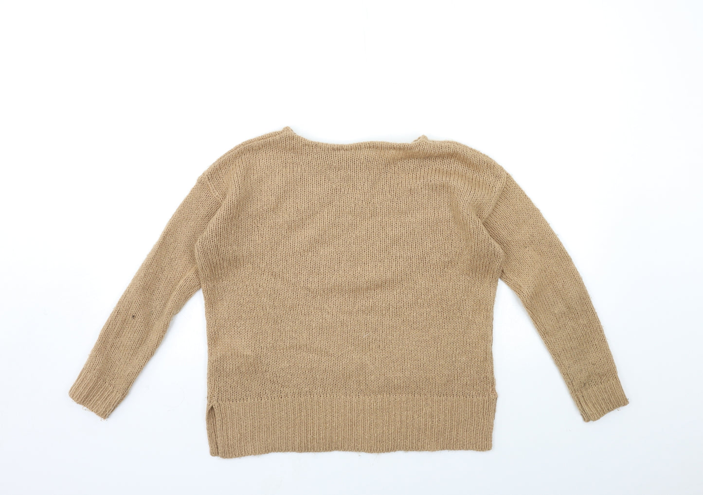 New Look Womens Brown  Knit Pullover Jumper Size S