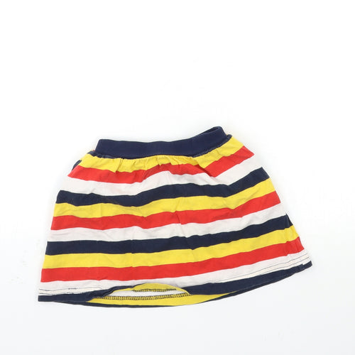 Preworn Girls Yellow Striped  Mini Skirt Size 6 Years