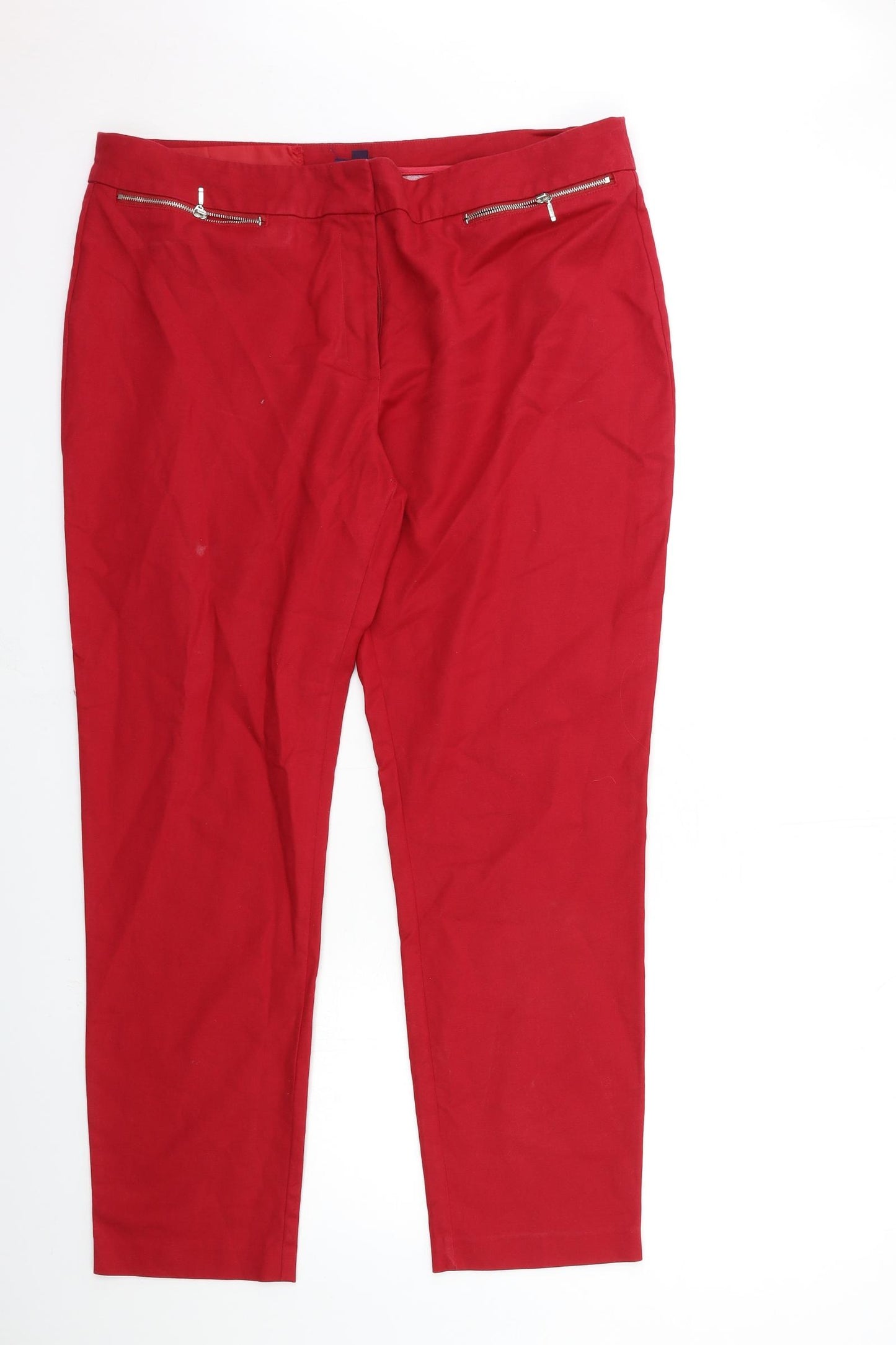 Long Tall Sally Womens Red   Trousers  Size 18 L30 in