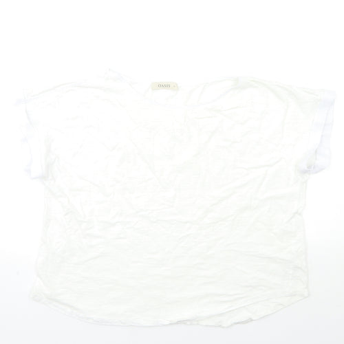 Oasis Womens White   Basic T-Shirt Size XL