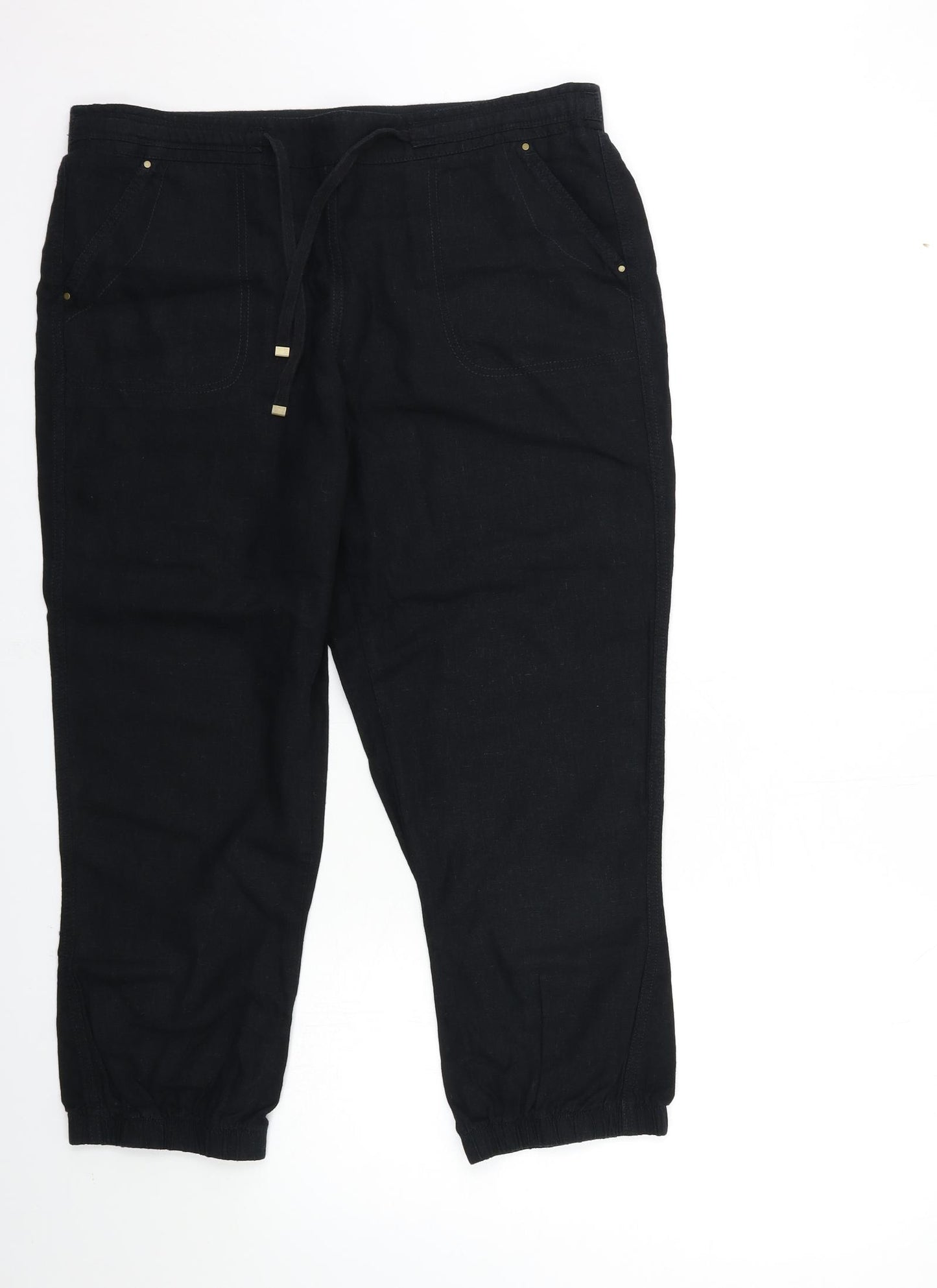 George Womens Black   Trousers  Size 16 L28 in