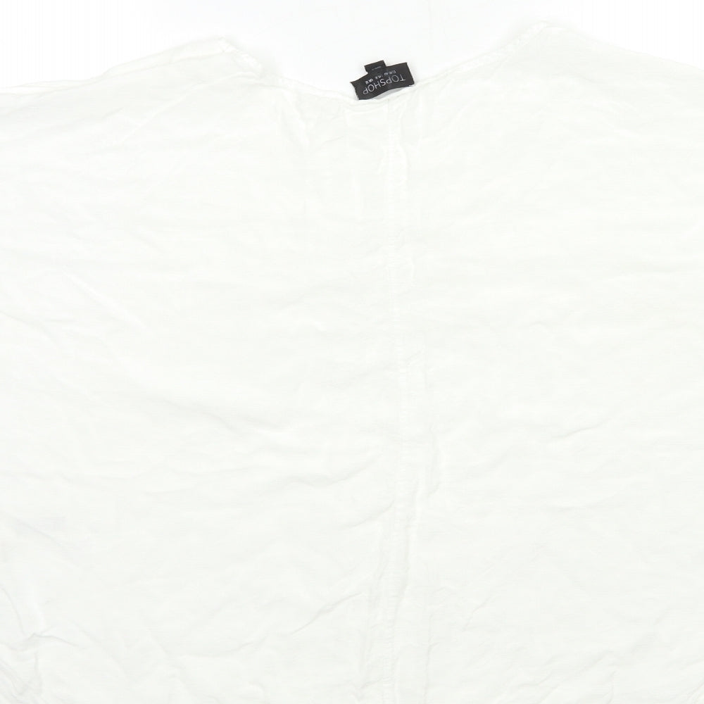Topshop Womens White   Basic Blouse Size 12