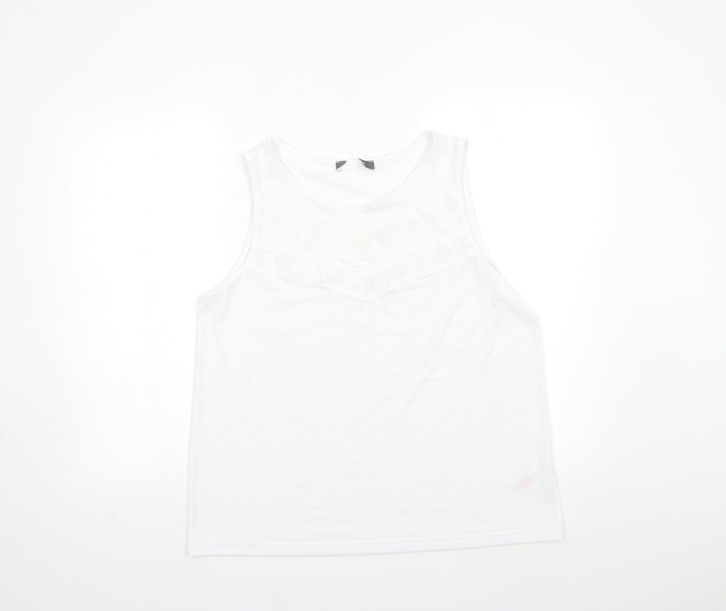 Primark Womens White   Basic Tank Size L