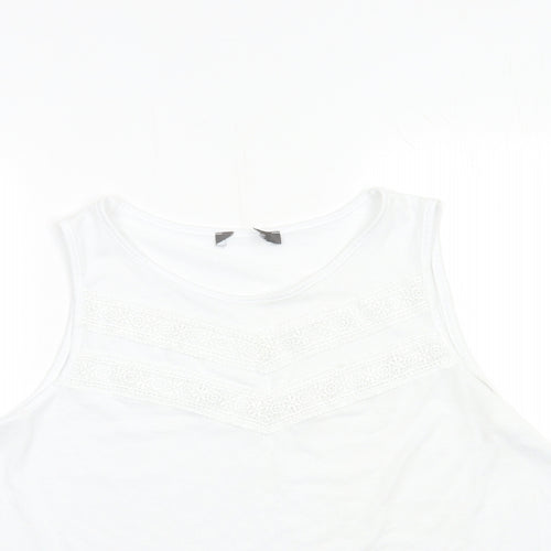 Primark Womens White   Basic Tank Size L