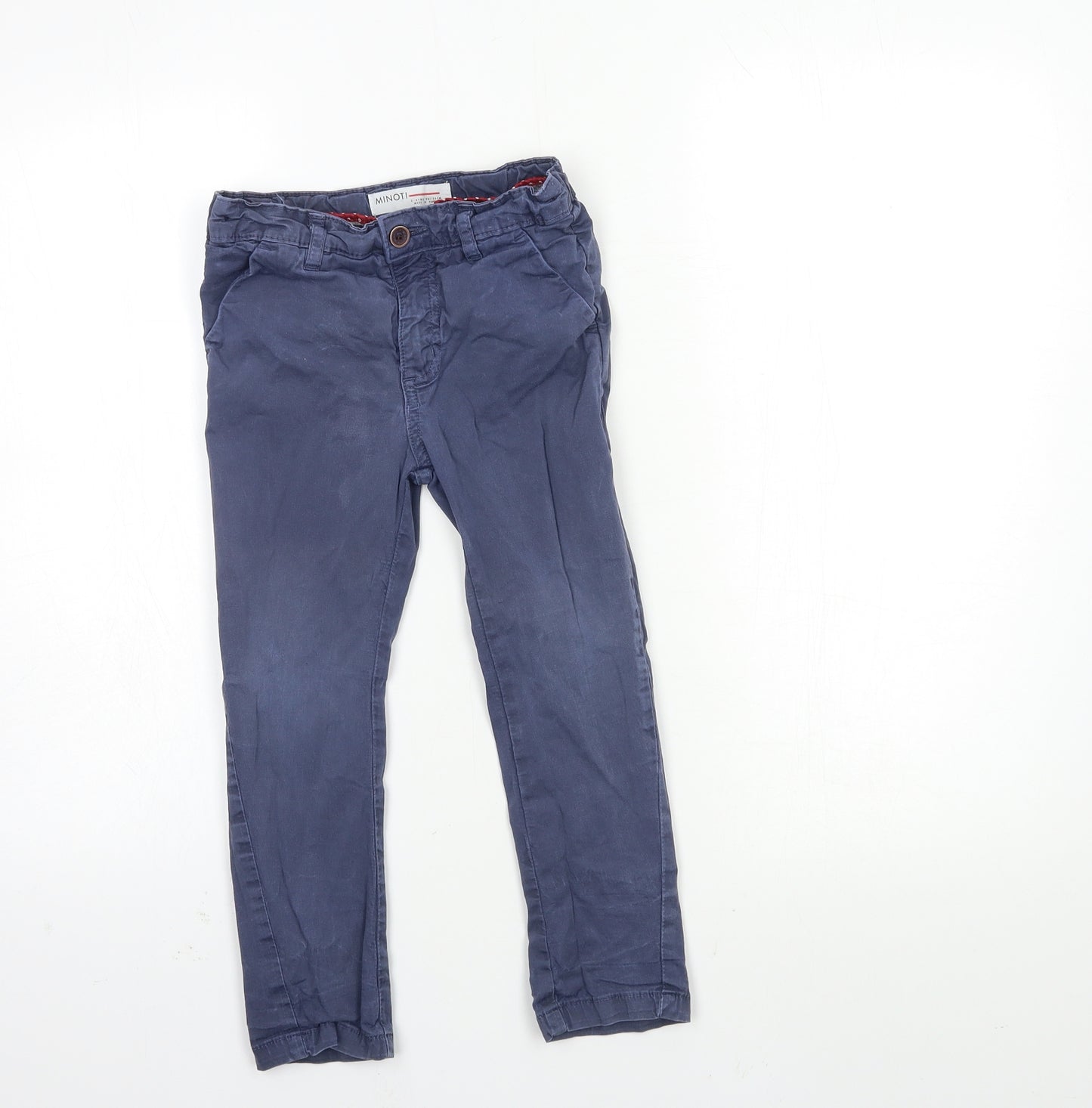 Minoti Boys Blue   Chino Trousers Size 3-4 Years