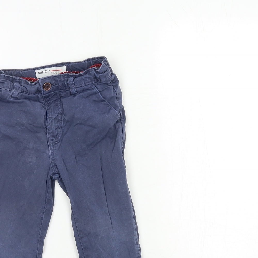Minoti Boys Blue   Chino Trousers Size 3-4 Years