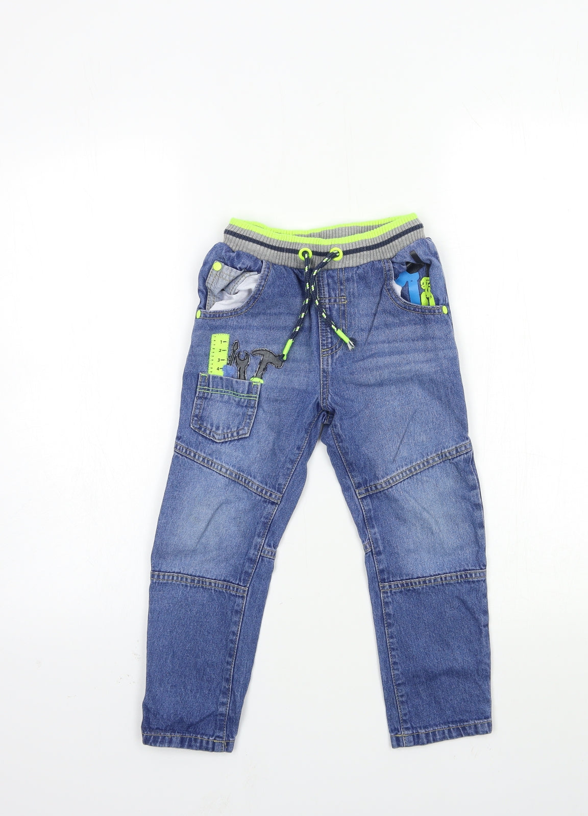 George Boys Blue  Denim Straight Jeans Size 3-4 Years