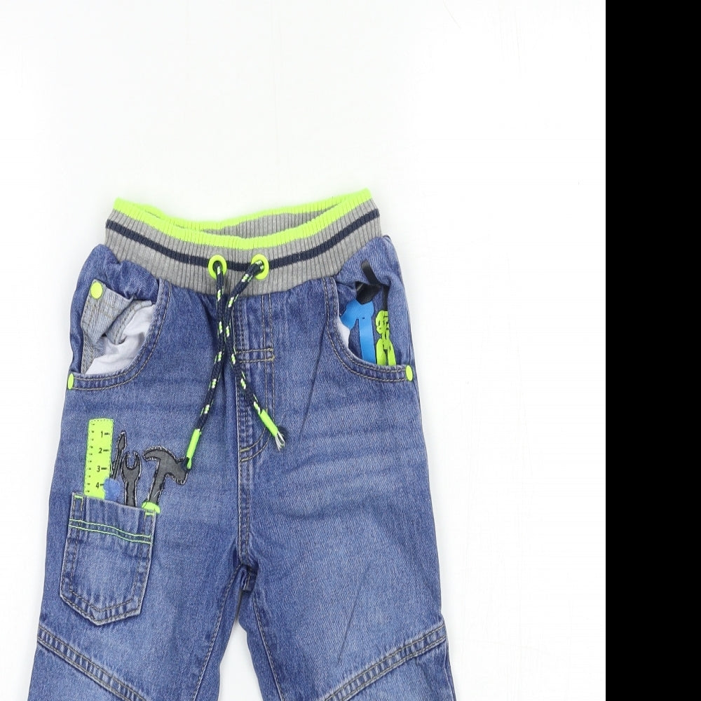 George Boys Blue  Denim Straight Jeans Size 3-4 Years