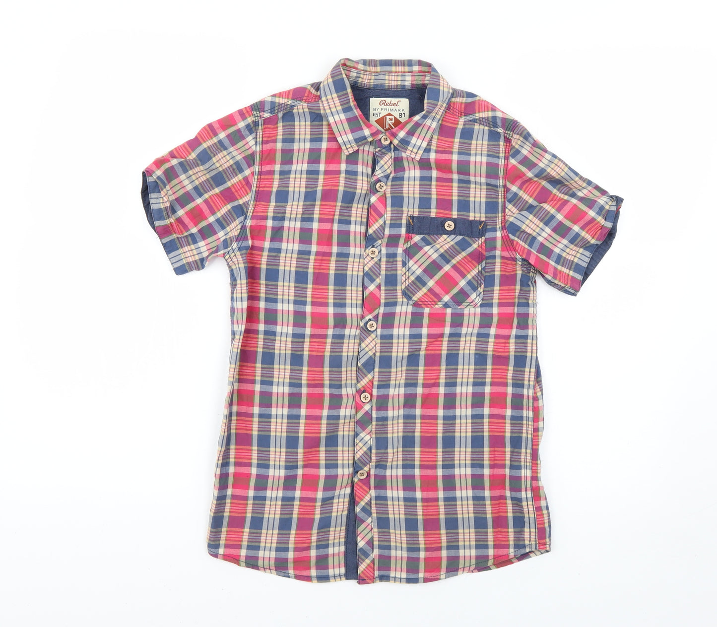 Primark Boys Multicoloured Check  Basic Button-Up Size 11-12 Years