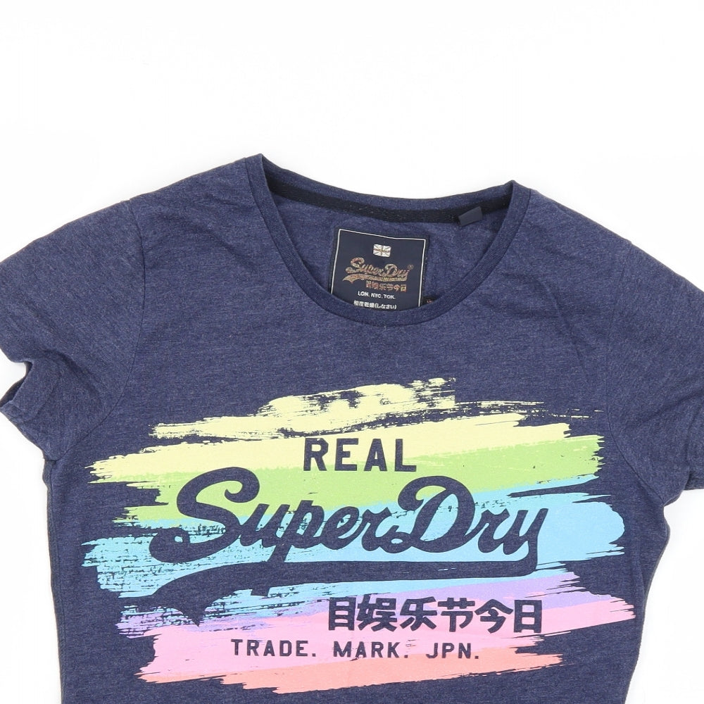Superdry Womens Blue   Basic T-Shirt Size 10