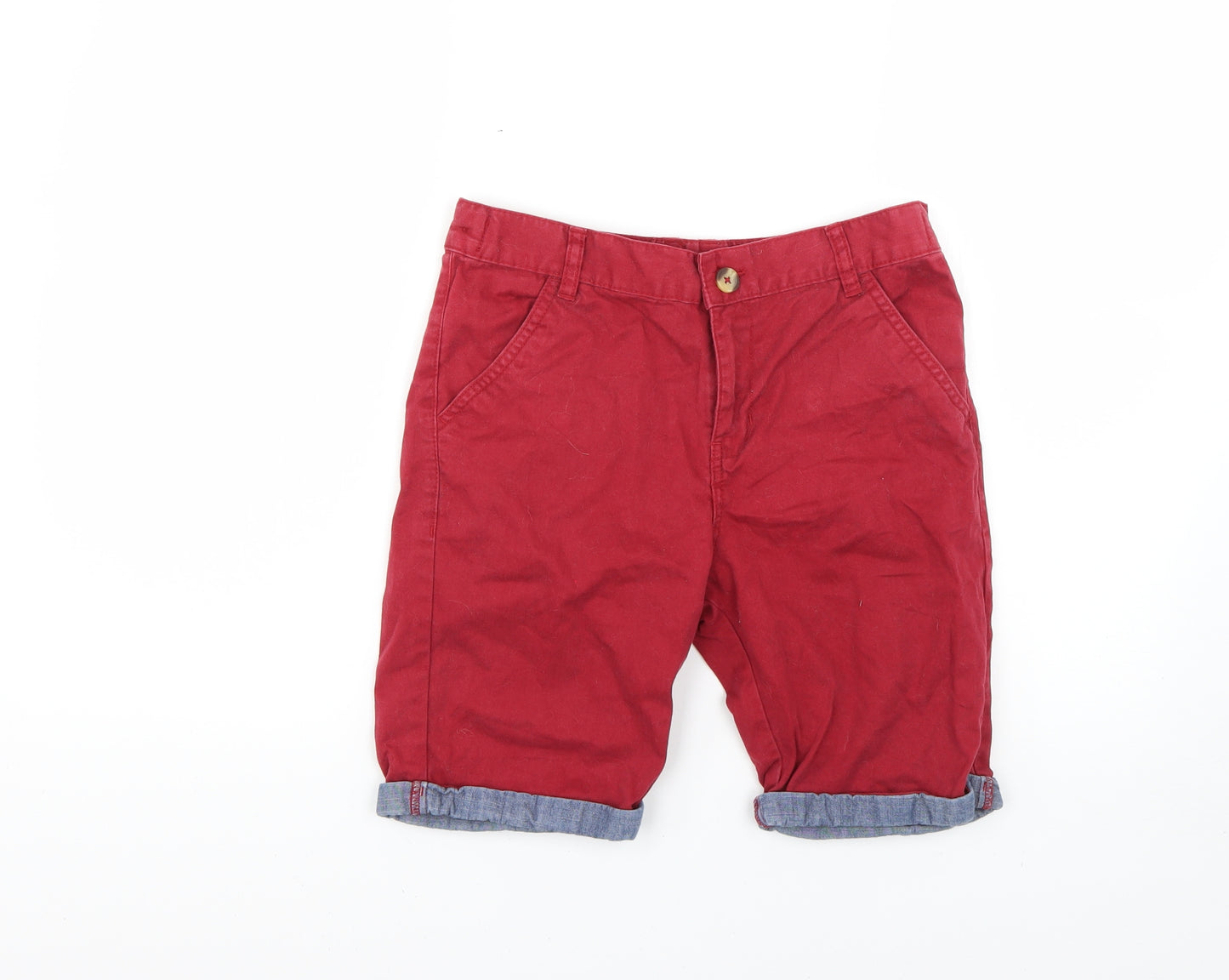 f& Boys Red   Chino Shorts Size 10-11 Years