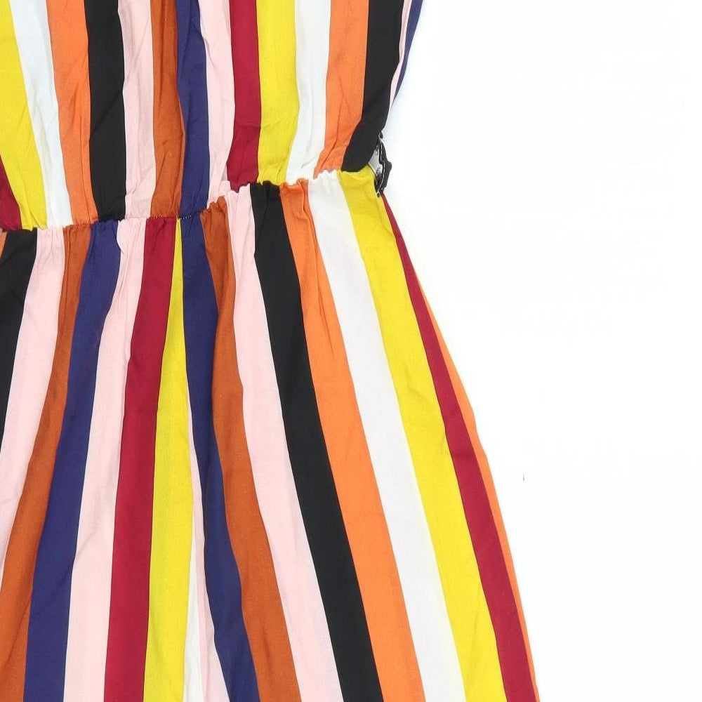 Primark Womens Multicoloured Striped  Jumpsuit One-Piece Size 6