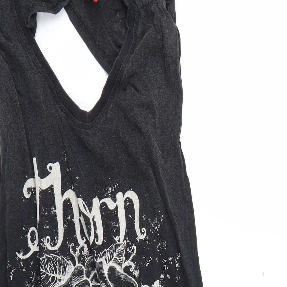 H&M Womens Grey   Basic T-Shirt Size 10