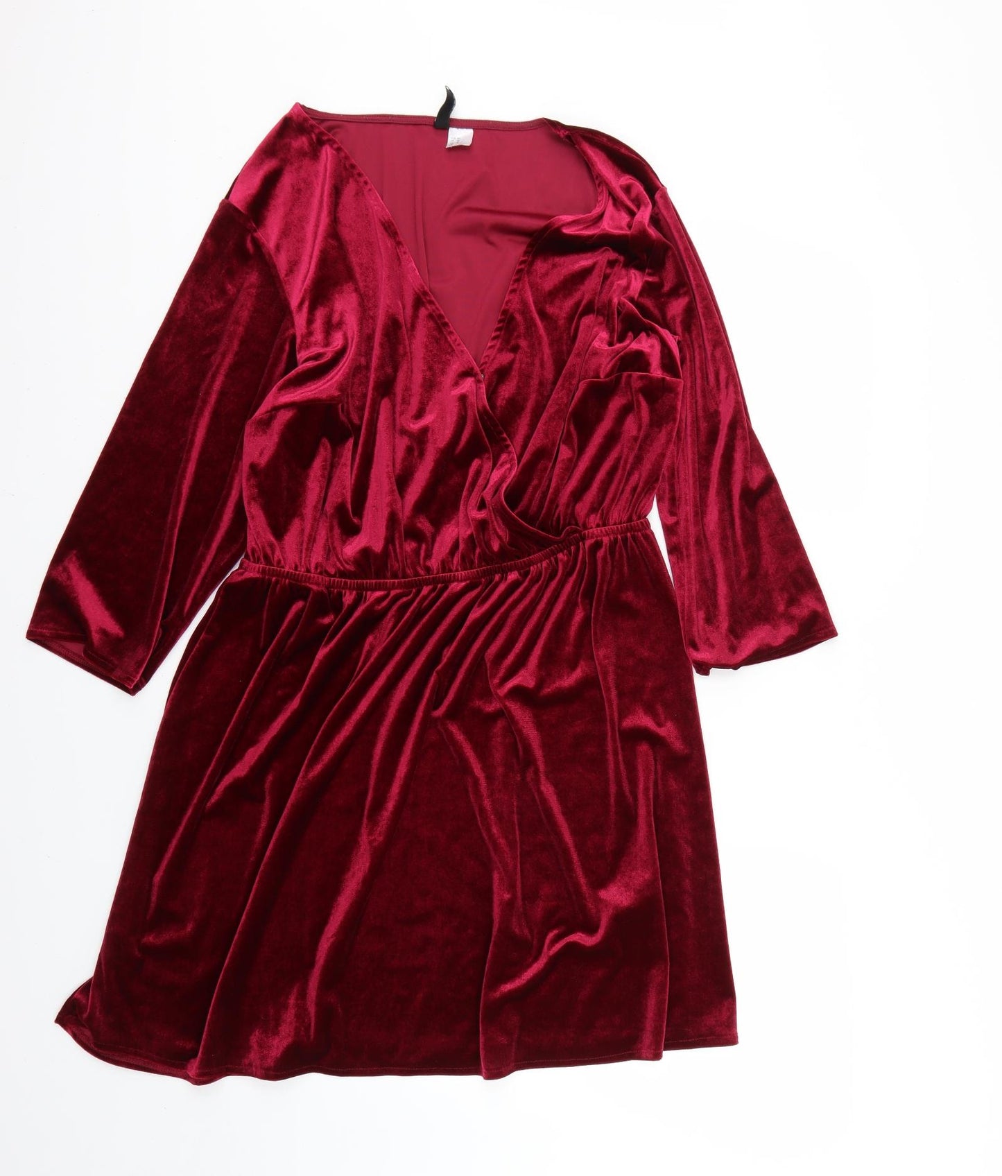 H&M Womens Red   Wrap Dress  Size 18