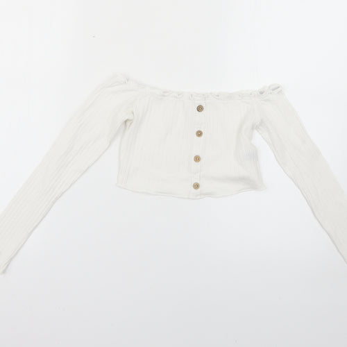 SheIn Womens White   Basic Blouse Size XS