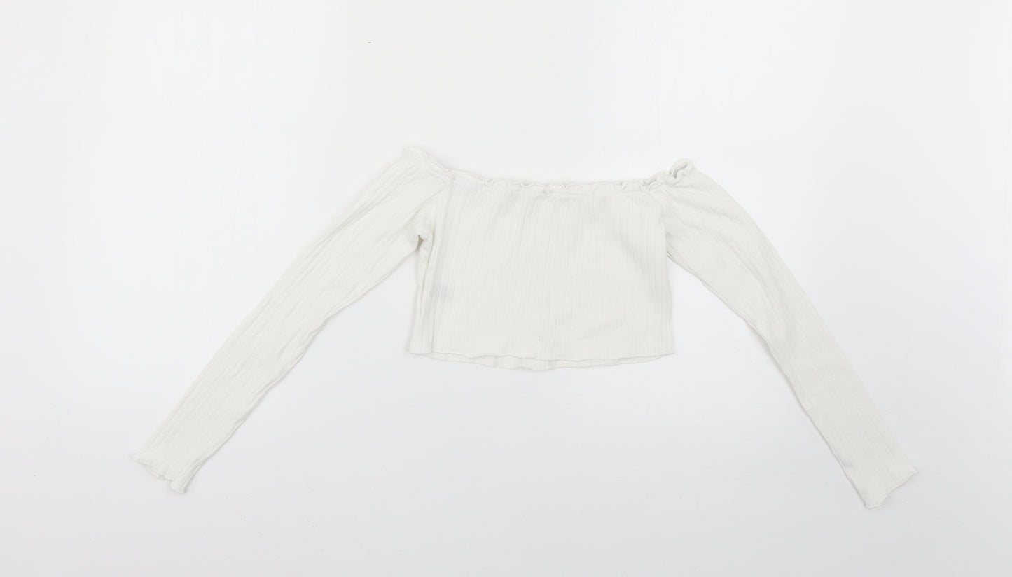 SheIn Womens White   Basic Blouse Size XS