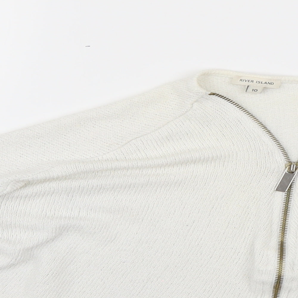 River Island Womens White   Pullover Jumper Size 10